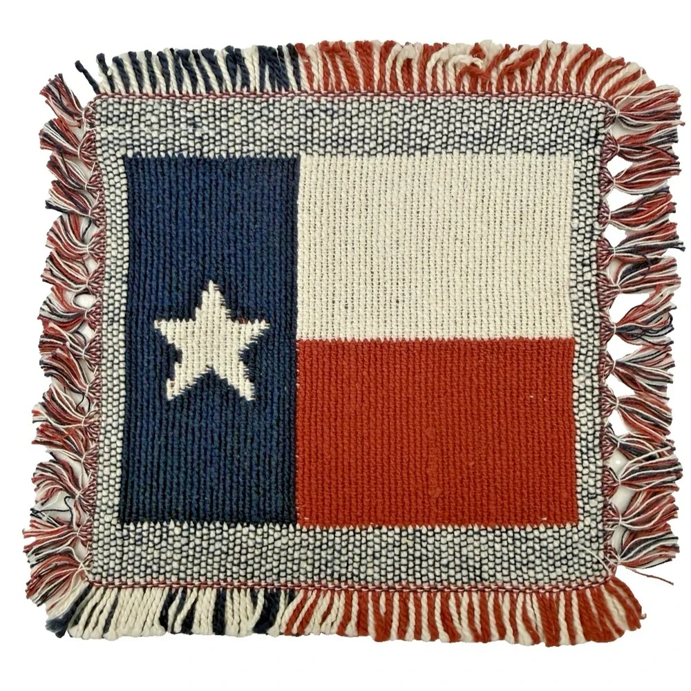 Texas Lone Star Flag Coasters Mug Mats Decorative & Useful Set of 2